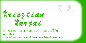 krisztian marjai business card